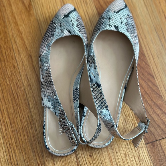 Metallic Snakeskin Leather Slingback Flats | VIONIC | 8.5 - Picture 5 of 6